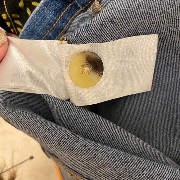 Divided by H&M Blue Denim Button-Up Dungaree Midi Dress w/ Waist Tie - 6 - Picture 6 of 8